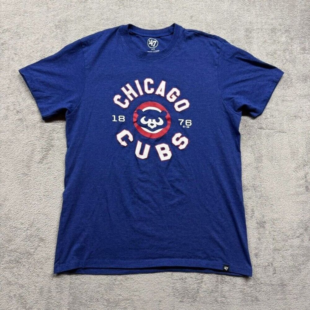 '47 Royal Chicago Cubs T Shirt Mens Blue Medium Baseball MLB Sports‎ T-Shirt